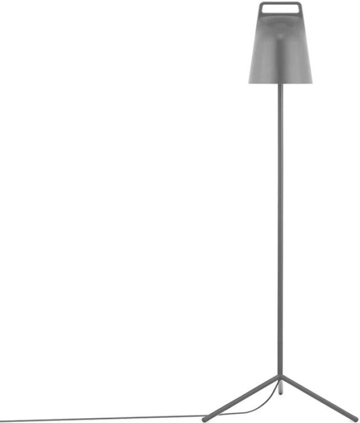 Stage gulvlampe grey, pulverlakkert stål