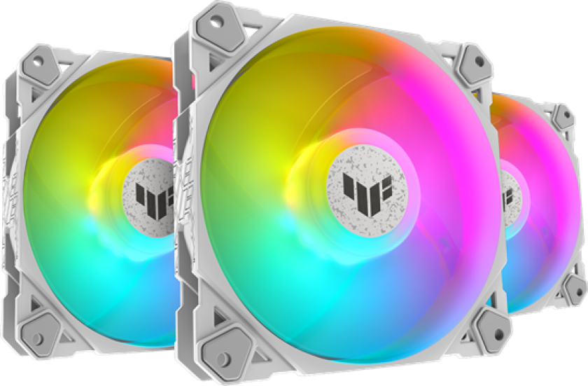 TUF GAMING TF120 White ARGB 3IN1 - Kabinettvifte - 120mm - Hvit med RGB-lys - 29 dBA