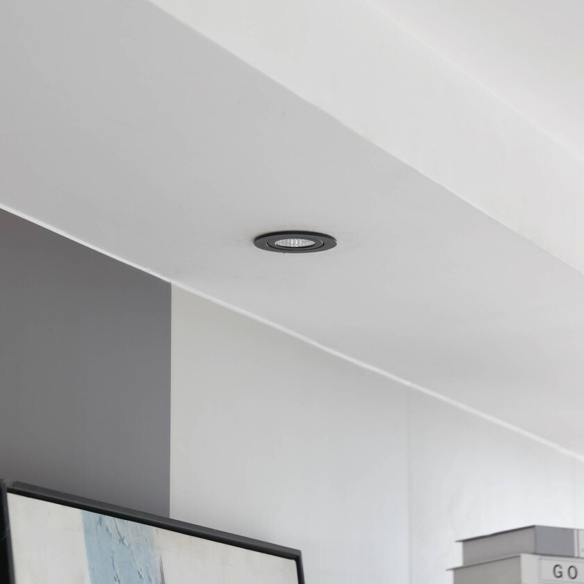 LED-downlight Jyra, svart, 4 000 K