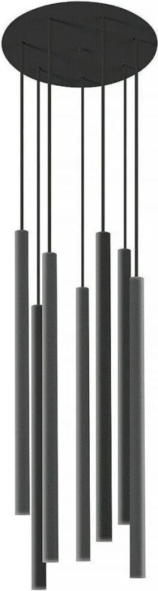 Laser rondell takpendel 7 lys - Svart