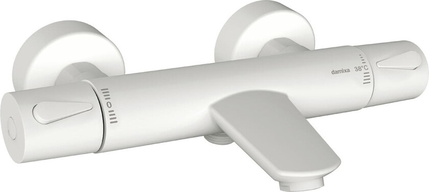 Silhouet Termostatkran Badekar - Hvit Matt