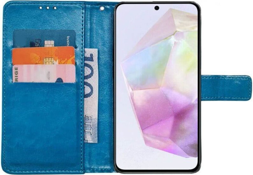Lommebokdeksel 3-kort Samsung Galaxy A55 - Lyseblå