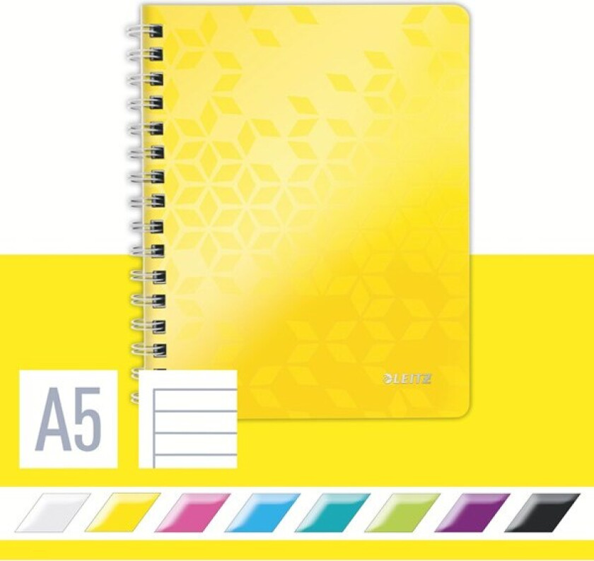 Notatbok WOW PP A5 Linjer 80 ark
