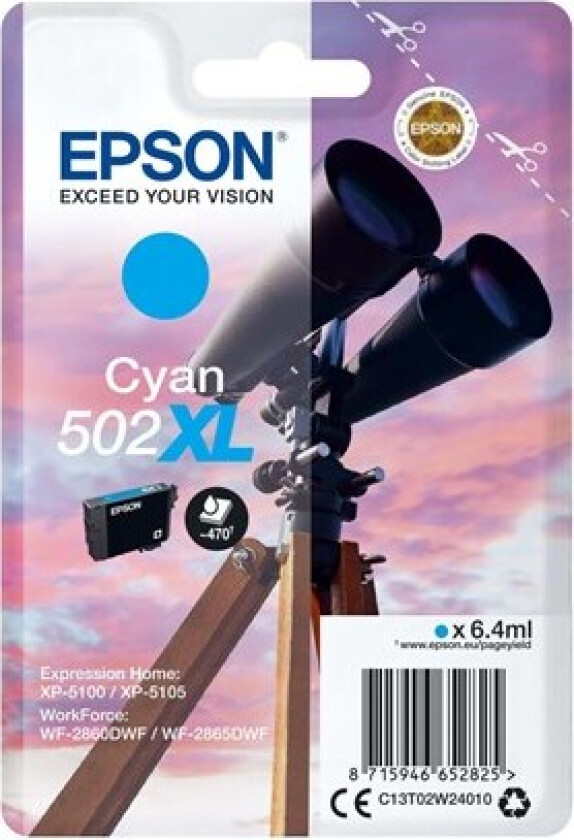 Blekk Cyan 502xl - Xp-5100/5105/wf-2860/2865