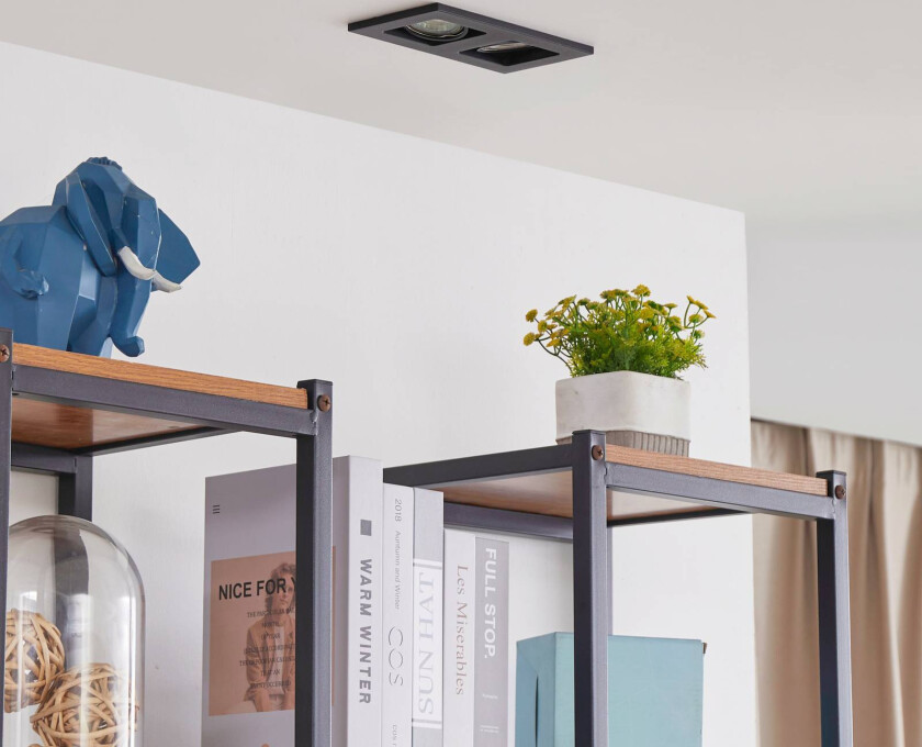 Thorid downlight, svart, 2 lyskilder