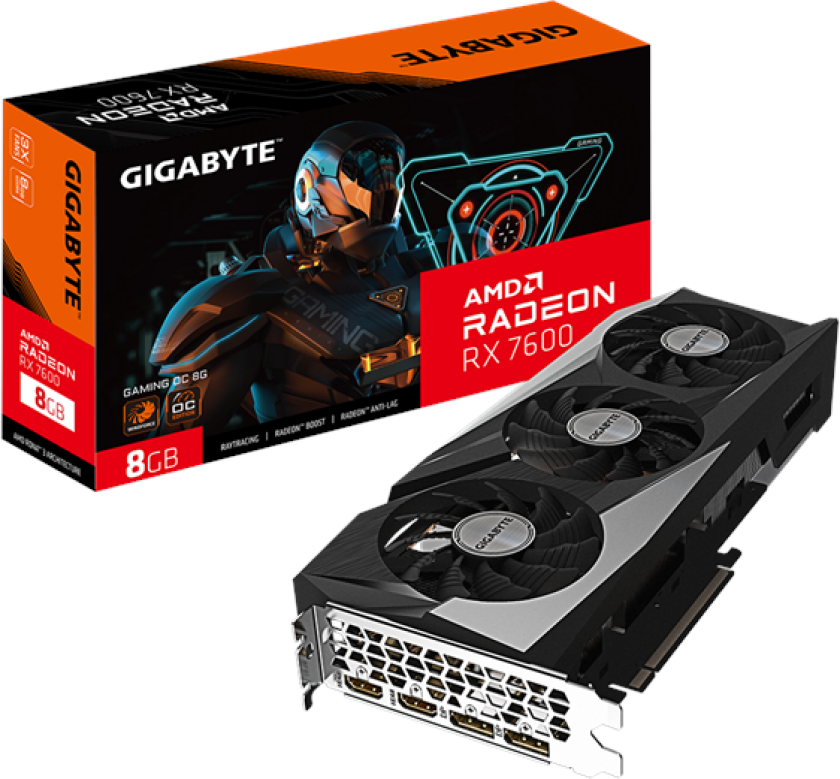 Radeon RX 7600 GAMING OC - 8GB GDDR6 RAM - Grafikkort