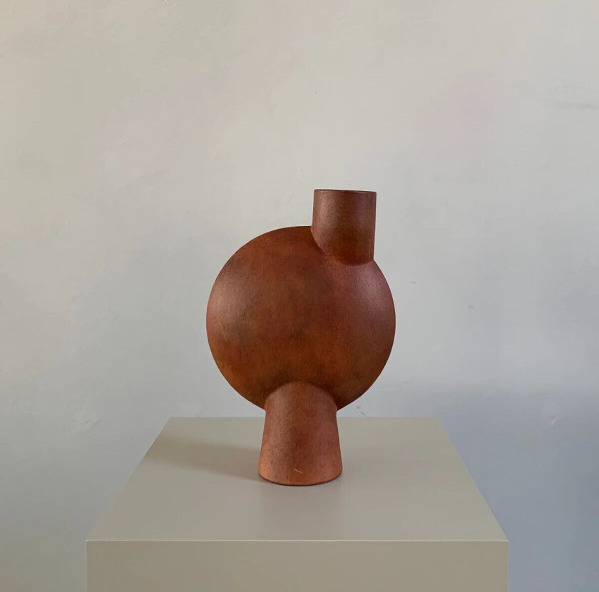 Sphere Bubl Vase Midi Terracotta