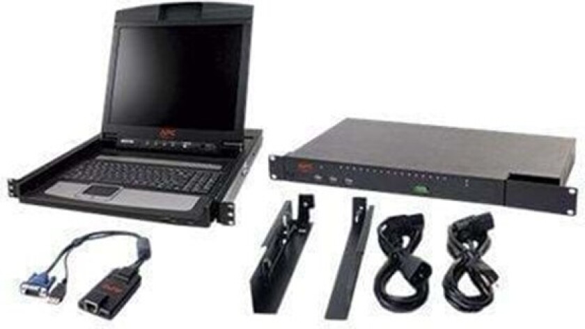 KVM with Rack LCD KVM Konsol - Skjerm