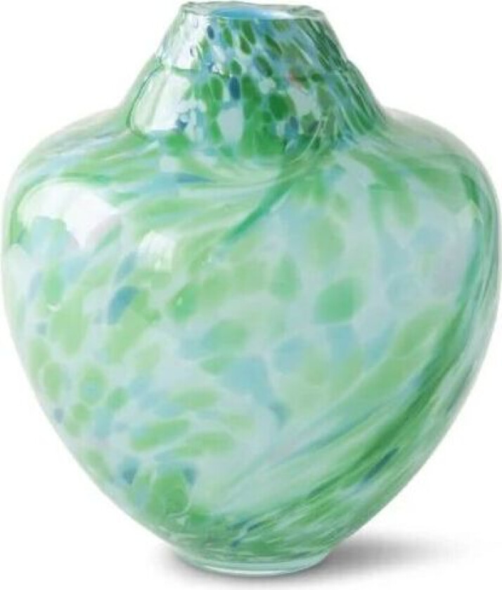 Unik krystallglass skulptur medium 24 cm Grønn