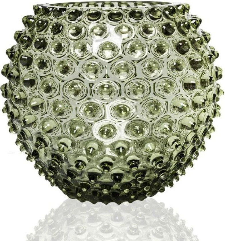 Hobnail Globe Vase 18 cm Olivegreen
