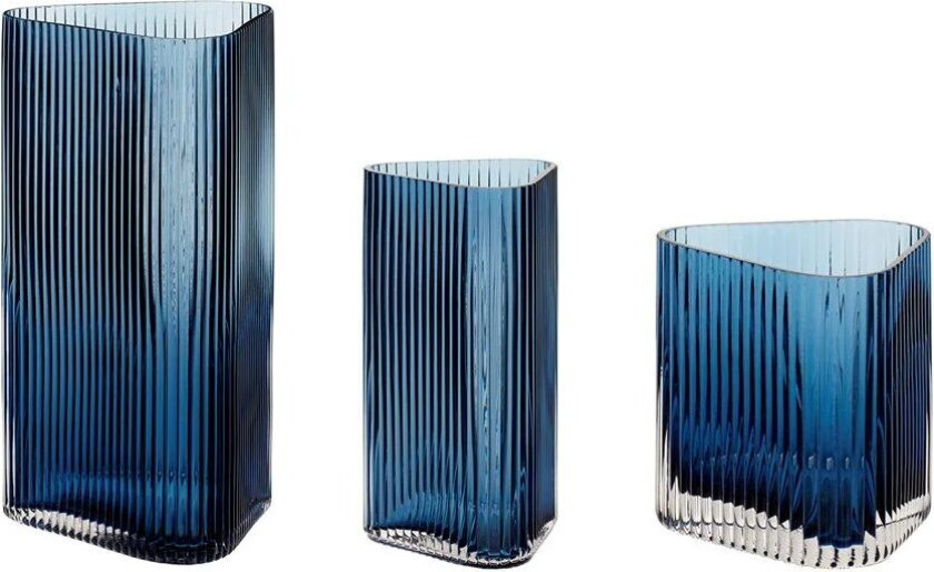 Vase 3-pakning Blå