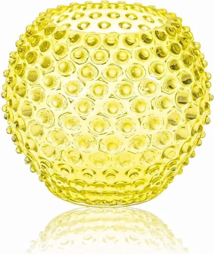 Hobnail Globe Vase 18 cm Sitron