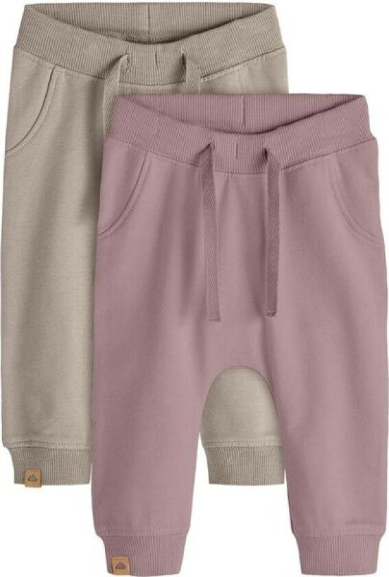 Name It Takki 2-pack joggebukse til baby, pure cashmere