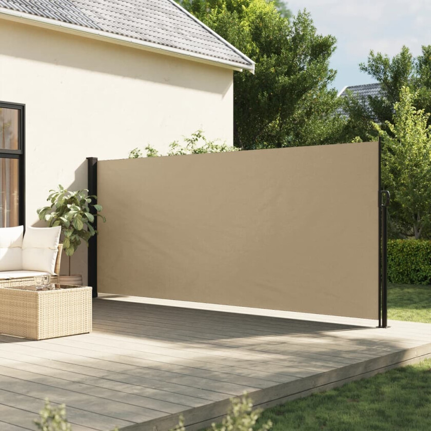Uttrekkbar sidemarkise beige 180x300 cm