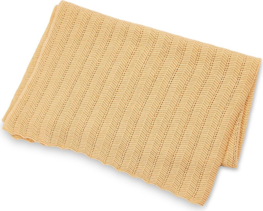 - Baby Blanket Fish Bone Knit Peach Melange