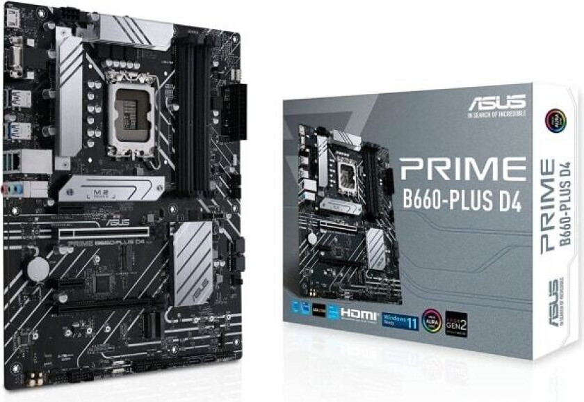 Asus Prime B660-plus D4 Ddr4 S-1700 Atx Atx Hovedkort