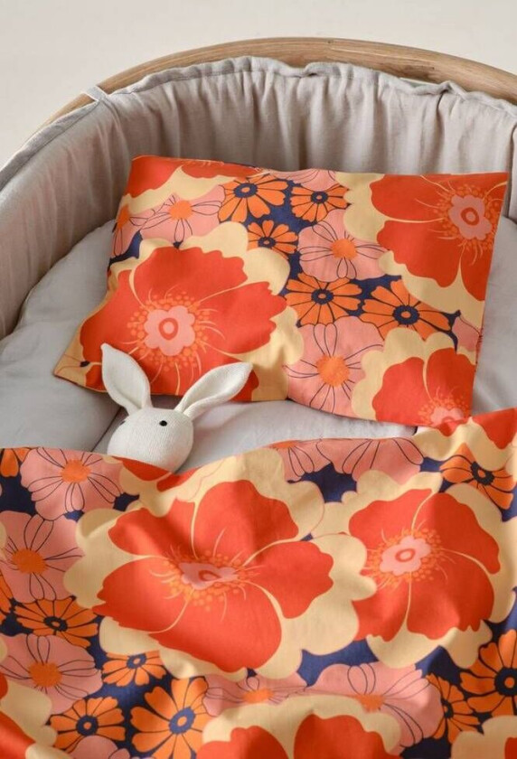 BABY sengesett tralle/vugge økologisk Oransje