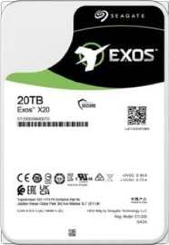 Exos X20 20tb 3.5" 7,200rpm Sata-600