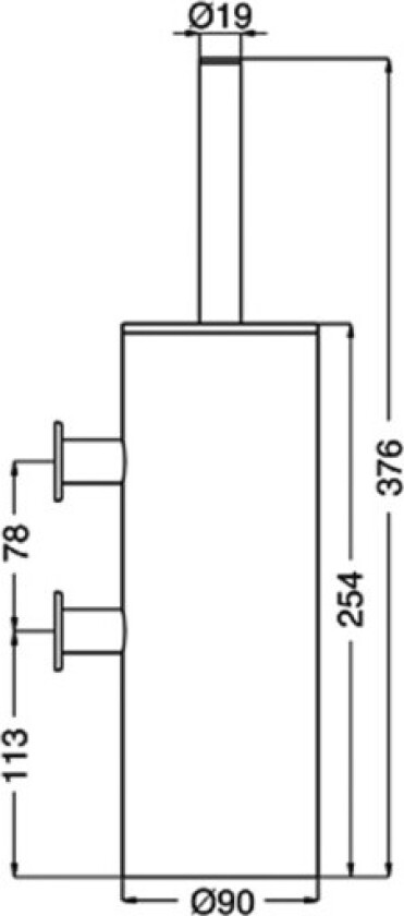 Bilde av T33 toalettbørste, krom