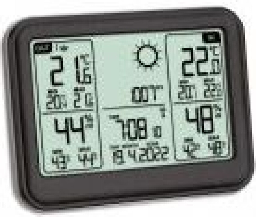 35.1141.01, Sort, Inne hygrometer, Inne Termometer, Utendørs Fuktighetsmåler, Utendørs Barometer, Barometer, Hygrometer, Termometer, Hyg