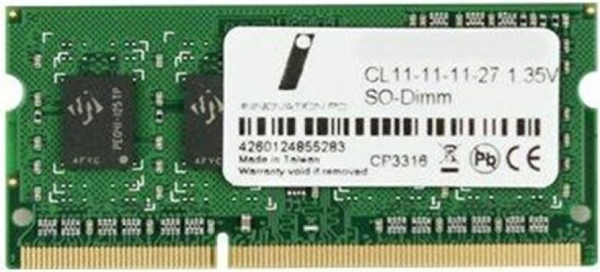Innovation IT - DDR3 - modul - 4 GB - SO DIMM 204-pin - 1600 MHz / PC3-12800 - CL11 - 1.35 V - ikke-bufret - ikke-ECC