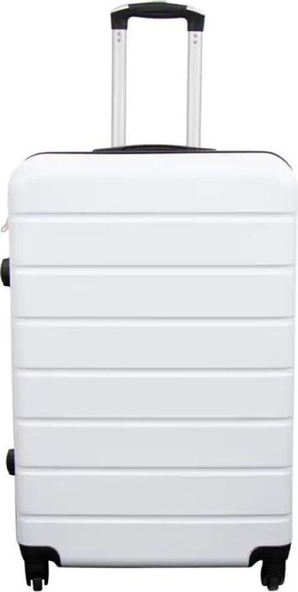 Stor koffert - Hvit - Hardcase lettvektsplast koffert