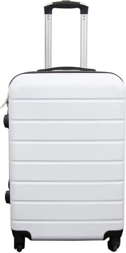 Koffert - Hardcase lettvektskoffert - medium størrelse - Hvit - Praktisk reisekoffert