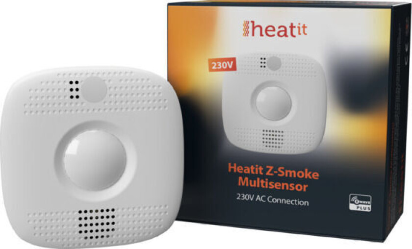 - Z-Wave - Z-Smoke Røyk og Multisensor 230V Hvit - 4512689