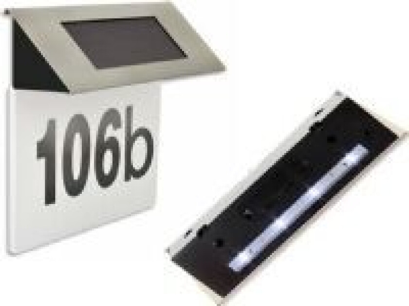 AG216 vegglampe OPPLYST PLATE MED HUSNUMMER LED universal