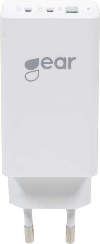 Charger GAN 220V 2xUSB-C + 1xUSB-A PD 45W + 18W + 3A (total 65W) White