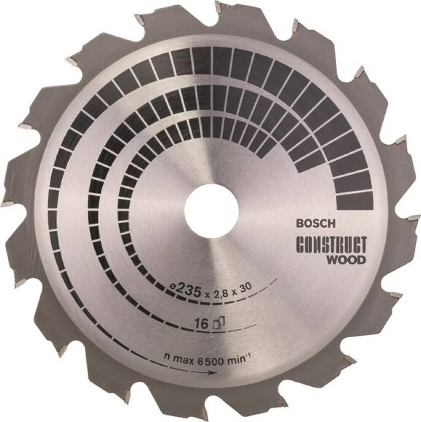 Sirkelsagblad Construct Wood 235 x 30/25 x 2,8 mm; 16