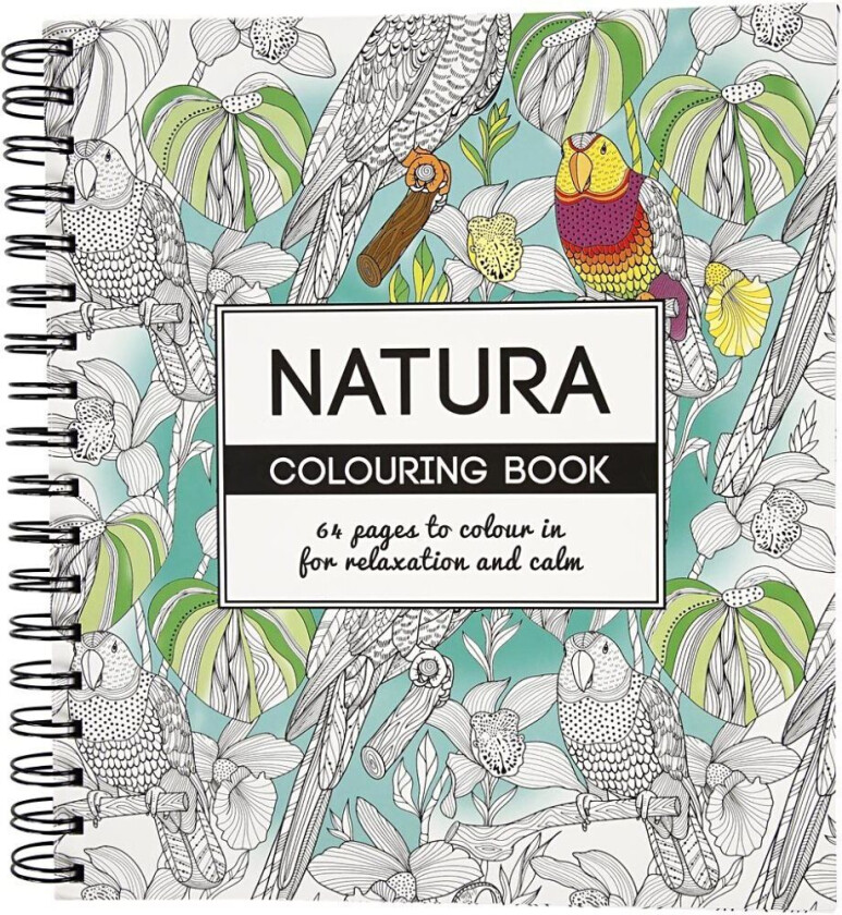 Mindfulness Malebok Natur 19,5x23 cm - 64 sider