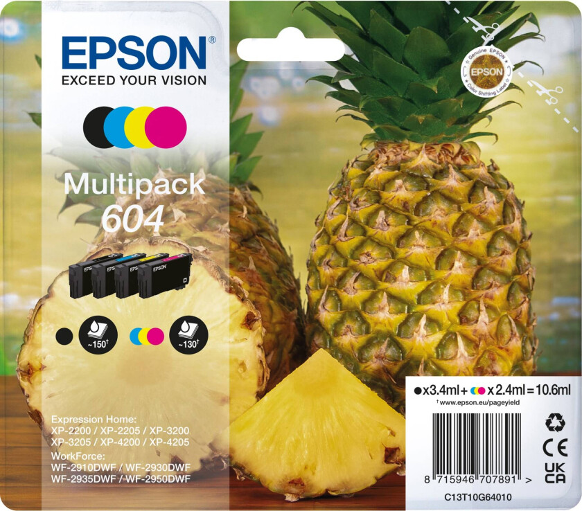 604 Multipack (Black Yellow Cyan Magenta) Ink - Blekkpatron Flerfarget