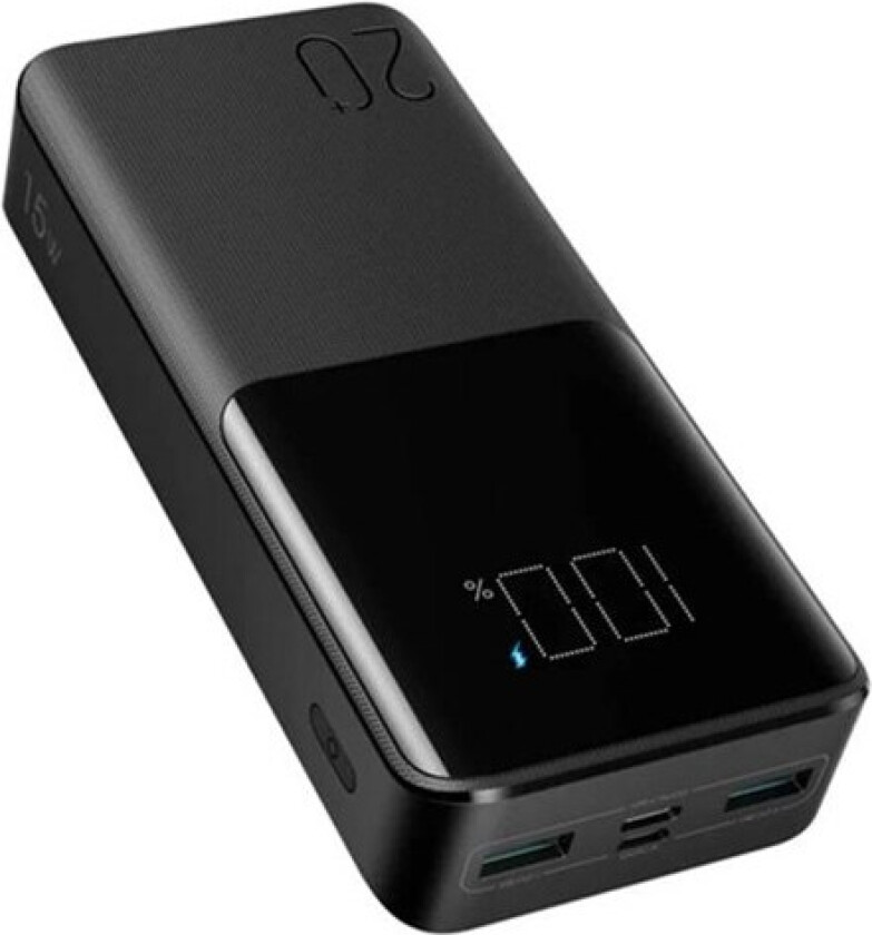 Powerbank JR-T014 20000mAh 15W (black) Nødlader - Svart - 20000 mAh