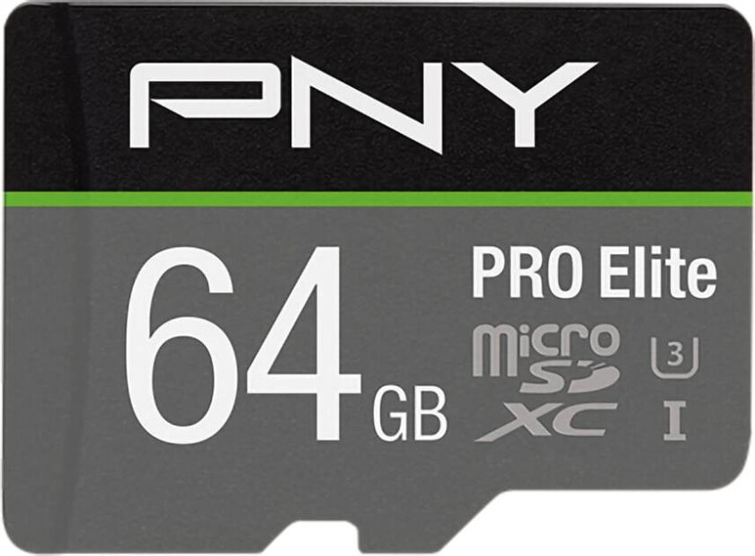 Mikro-SD Minnekort med Adapter PNY P-SDU64GV31100PRO-GE Pro Elite C10 64 GB