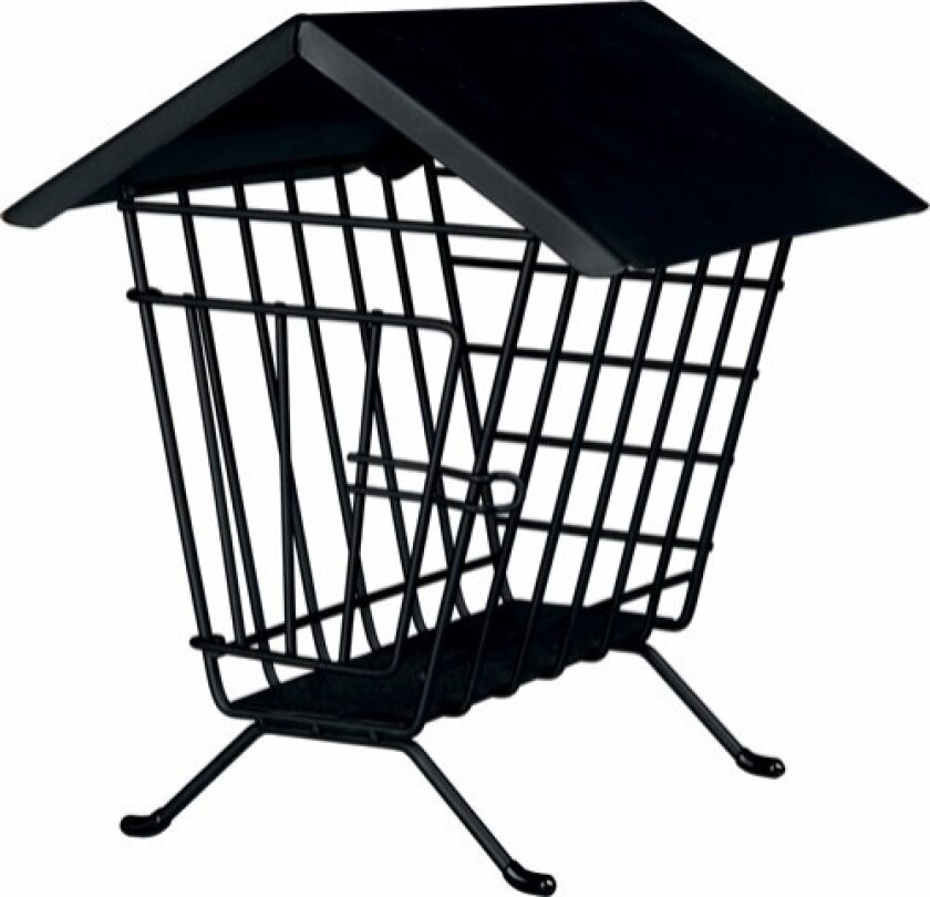 Hay manger standing with lid metal 20 × 23 × 20 cm black