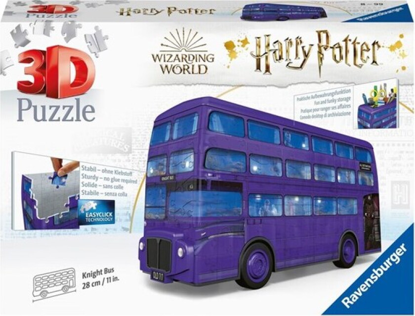 3d Puslespill 216 Brikker - Harry Potter Buss