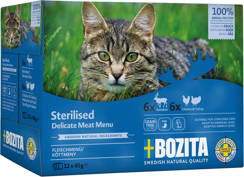 Bozita Indoor & Sterilised Multibox i Saus 12x85 g
