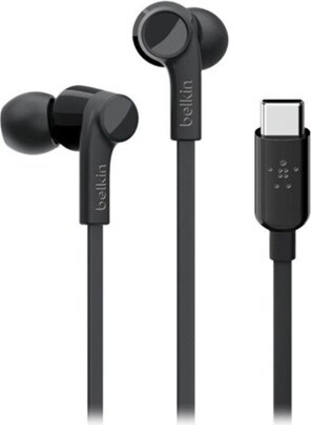 Earphones Usb-c With Mic In-ear Ørepropper Usb-c Stereo Svart