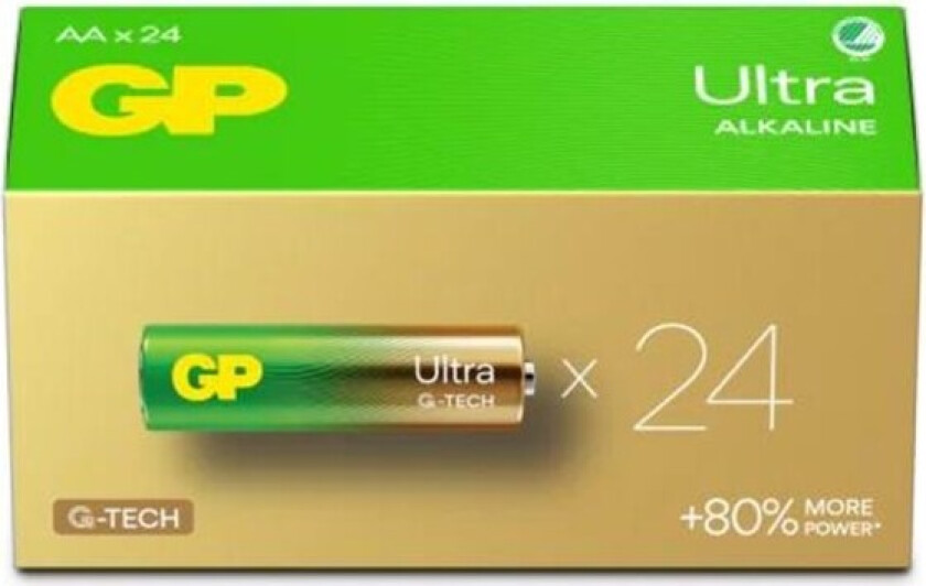 Gp Ultra Alkaline Aa/lr6-batterier, 24-pakning