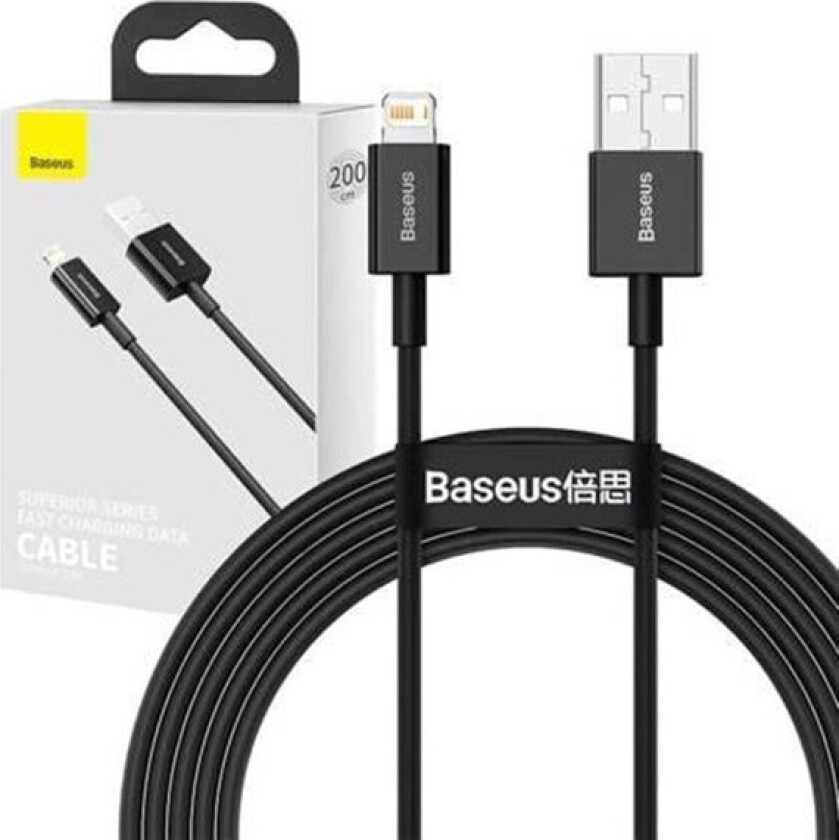 Bilde av Superior Series Cable USB to iP 2.4A 2m (black)
