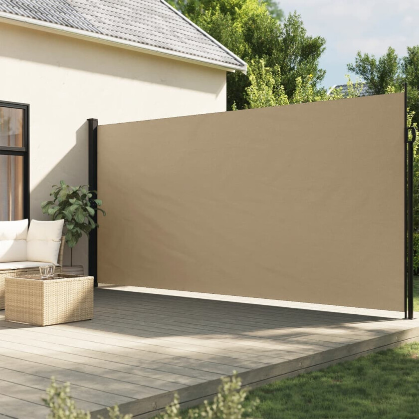 Uttrekkbar sidemarkise beige 220x300 cm