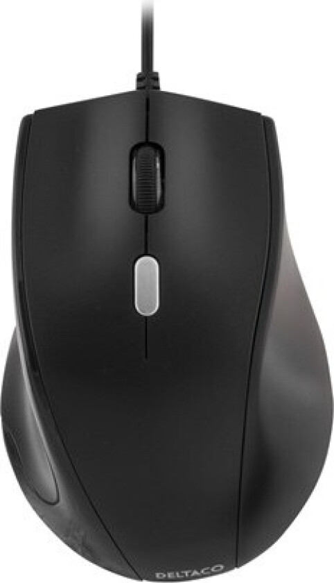 Deltaco optisk mus 3 knapper med skroll, USB
