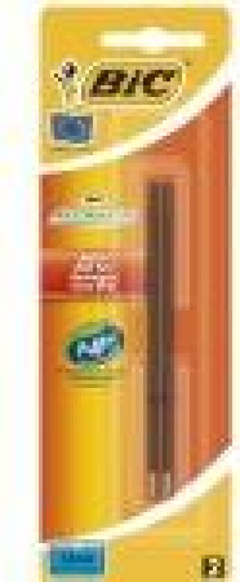 Atlantis Refill-kassetter for kulepenn Medium tip – Svart, 2 stk. i plastemballasje 13x65x197mm (2stk)