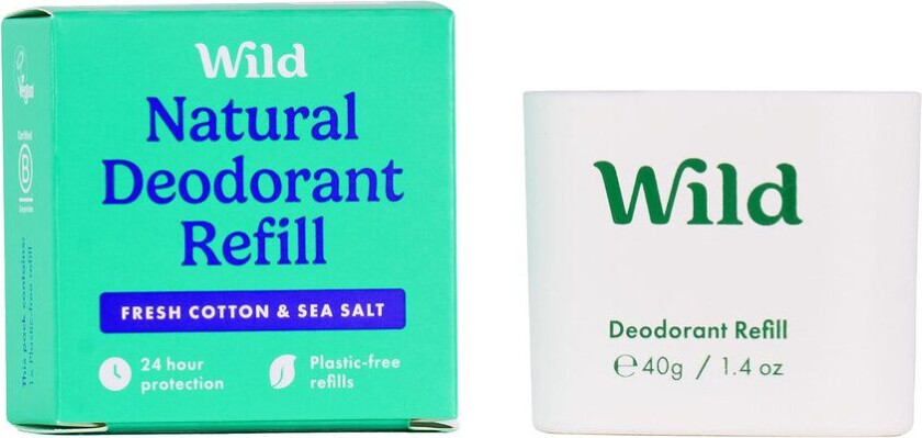 Deo Cotton & Sea Salt Refill, 40 g