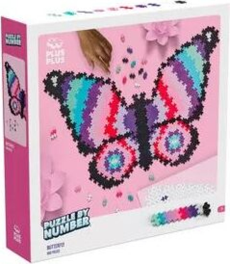 Bilde av Plus-Plus - Puzzle By Number Butterfly 800pcs - (3915)