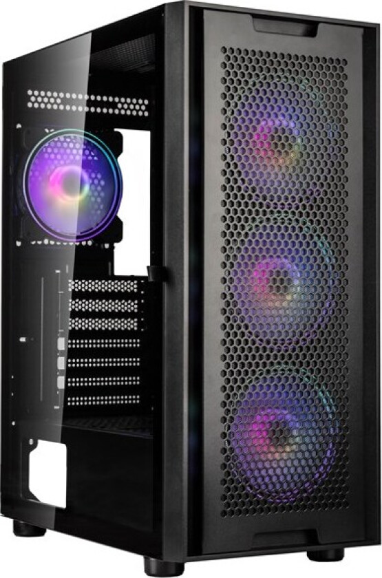 Observatory Duo ARGB Midi Tower Case - Black Window - Kabinett - Desktop - Svart