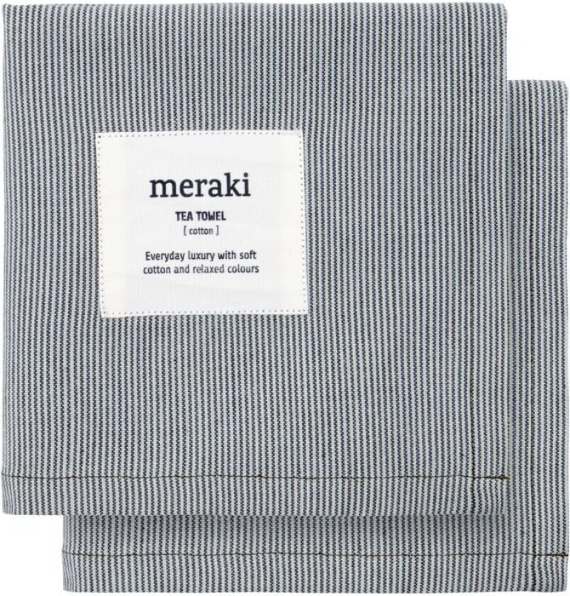 Verum kjøkkenhåndkle 55 x 75 cm 2-pakning Lysegrå-militærgrønn