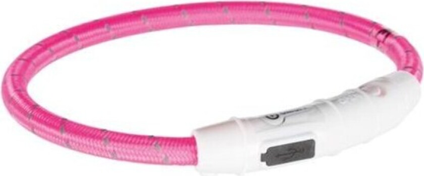 Flash Light LED-halsbånd Rosa (XS-S)