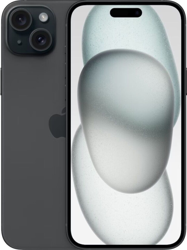 iPhone 15 Plus - 5G smartphone - dobbelt-SIM / Internminne 256 GB - OLED-display - 6.7" - 2796 x 1290 pixels - 2x bakkameraer 48 MP, 12 MP - fr